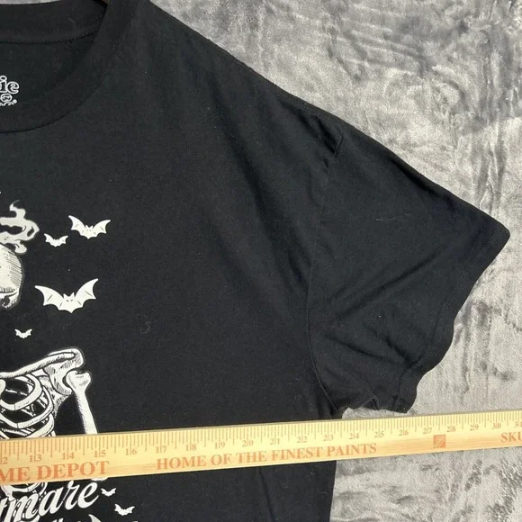 Goodie Two Sleeves Nightmare Before Coffee XXL Skeleton Black T Shirt S\S - Picture 6 of 11